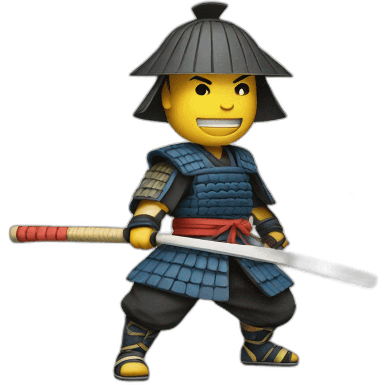 Samurai playing tennis in 1235 year emoji