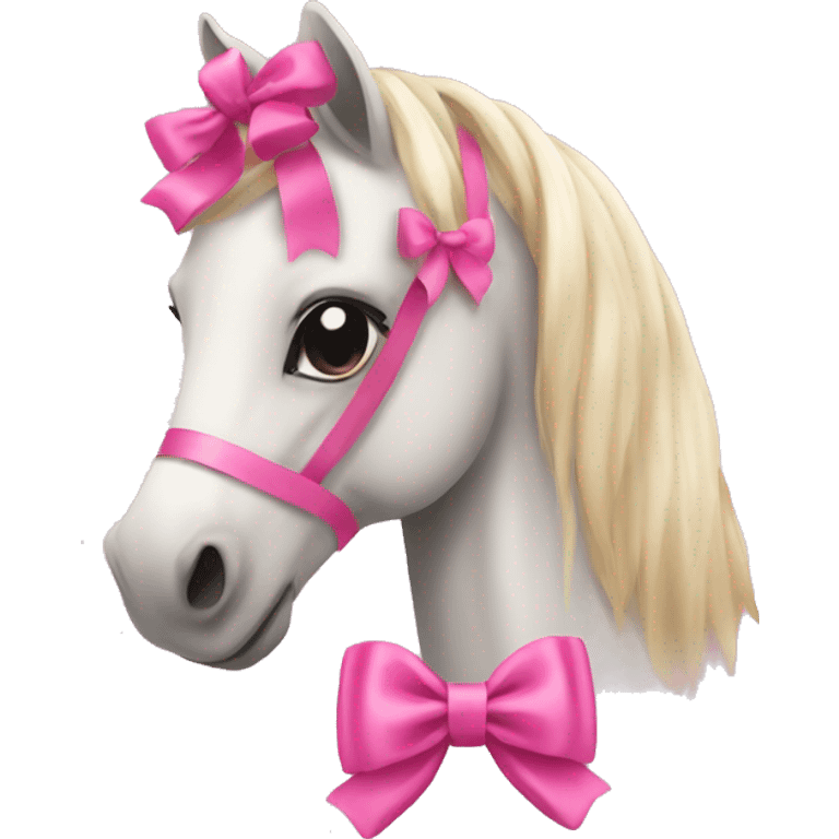 Horse with pink bow emoji