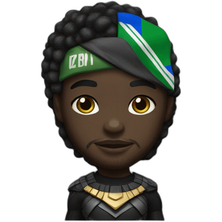 Black Panther Hero with Central african flag emoji