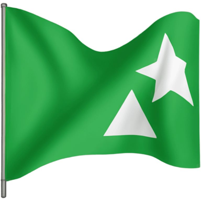 green triangle shaped flag emoji