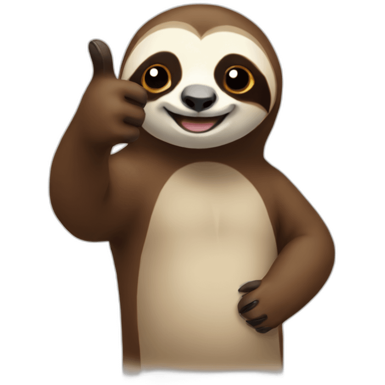 thumb up sloth emoji