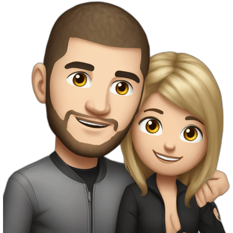 Khabib nurgamedov with Léna rhoades emoji