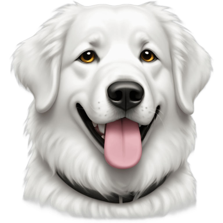 Great Pyrenees wearing golf shirt emoji