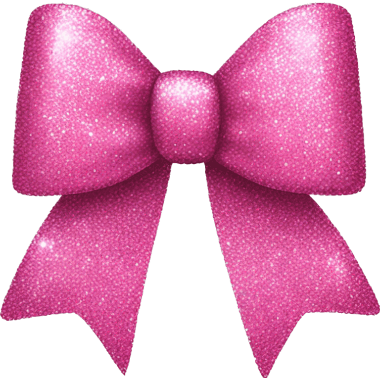 Pink glitter bow emoji