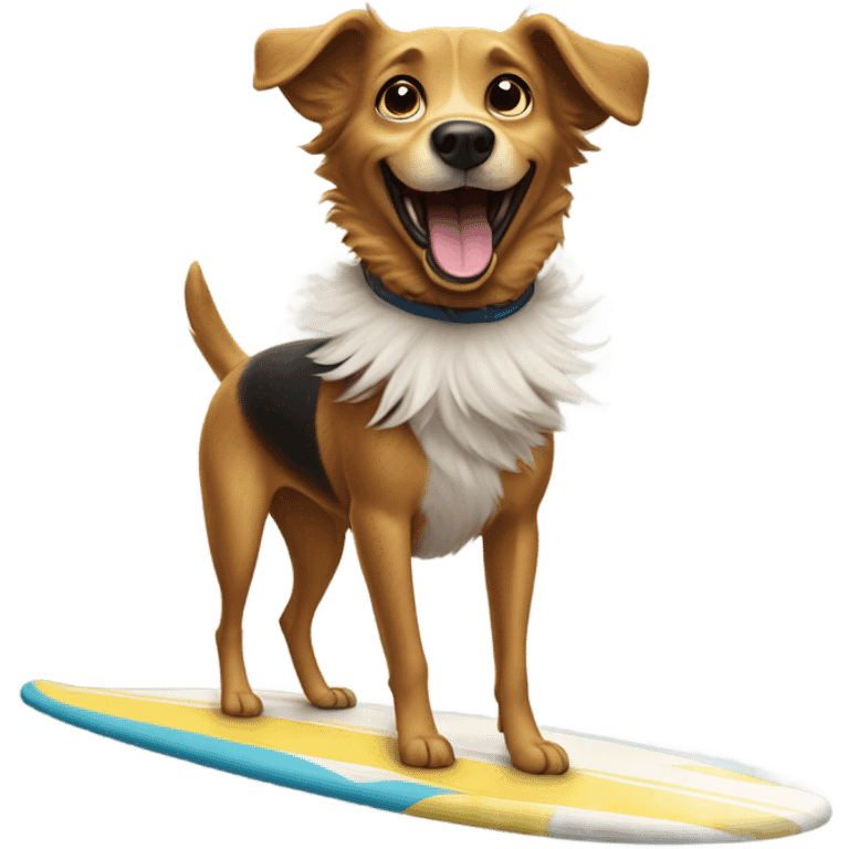 dog on a surfboard  emoji