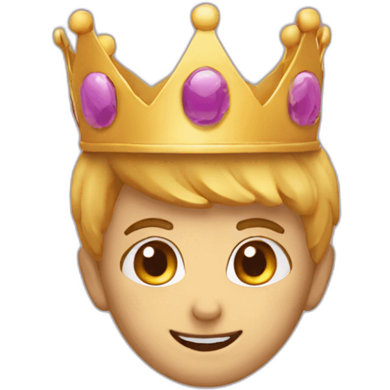 Chat avec une couronne emoji