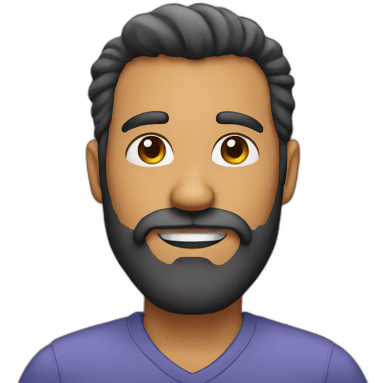 hombre con barba emoji