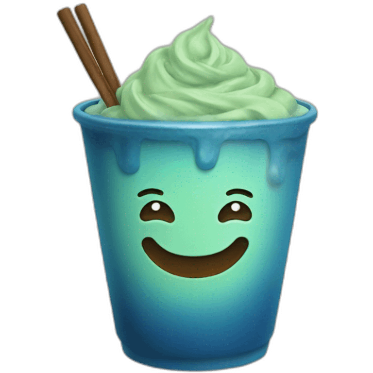 Blue matcha late emoji