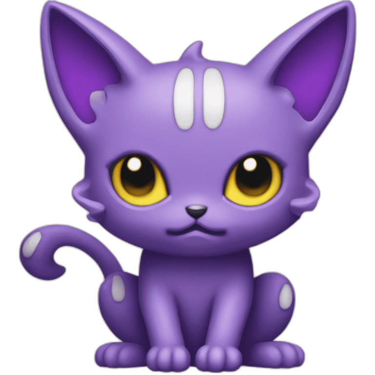 Melting-Sitting-poison-type-pokemon-purple-cat emoji