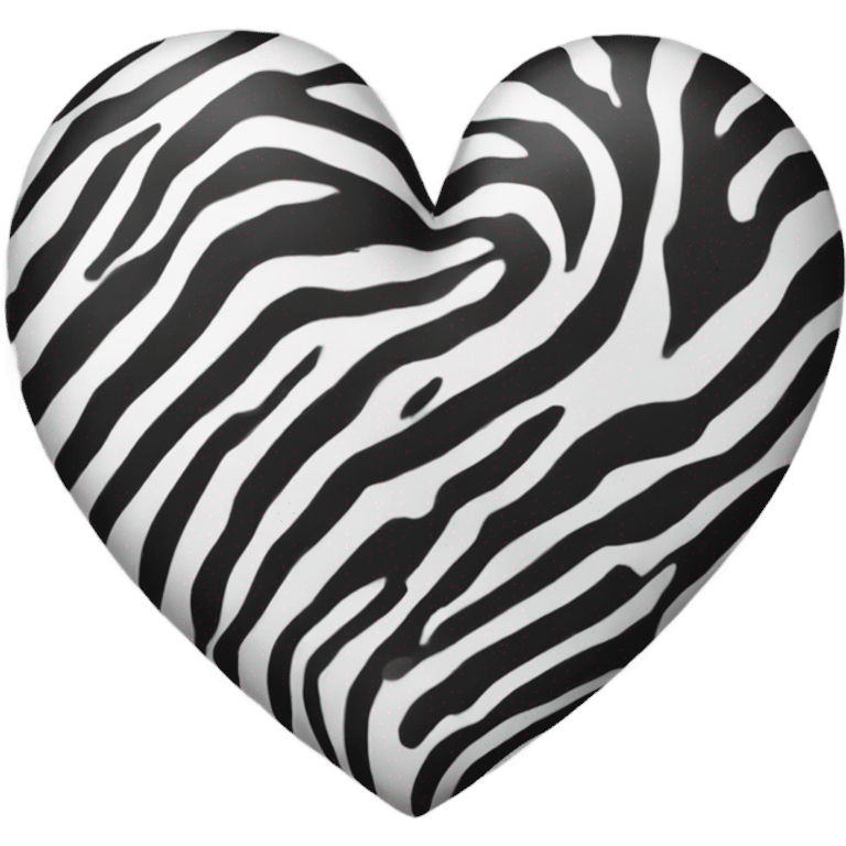 Zebra heart emoji