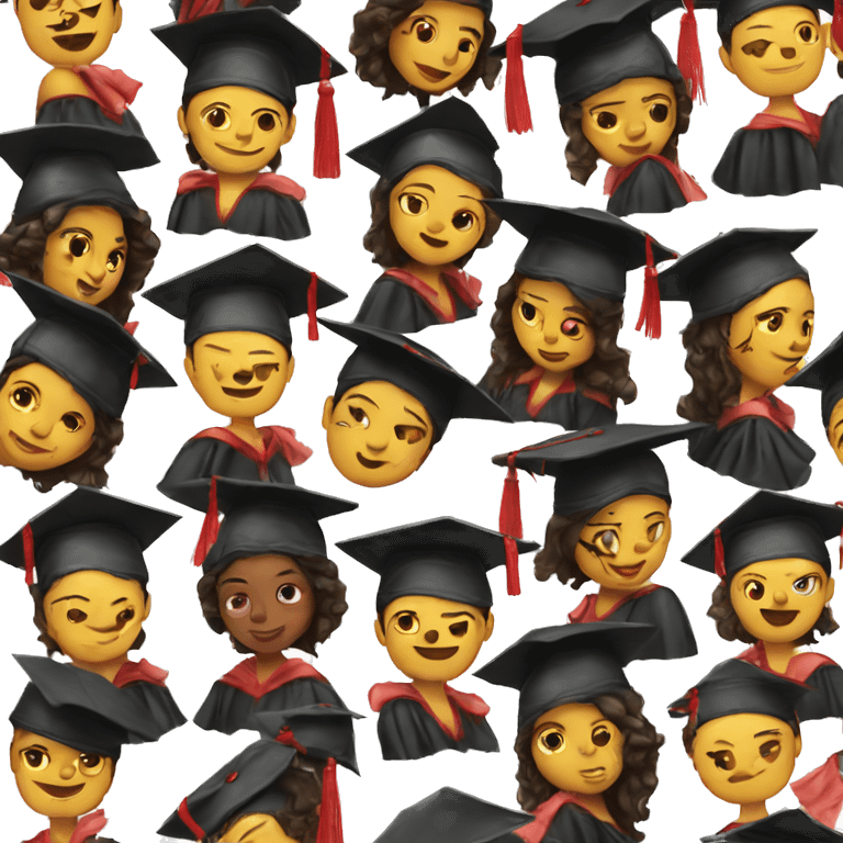 Flamenco dancer with graduation cap emoji