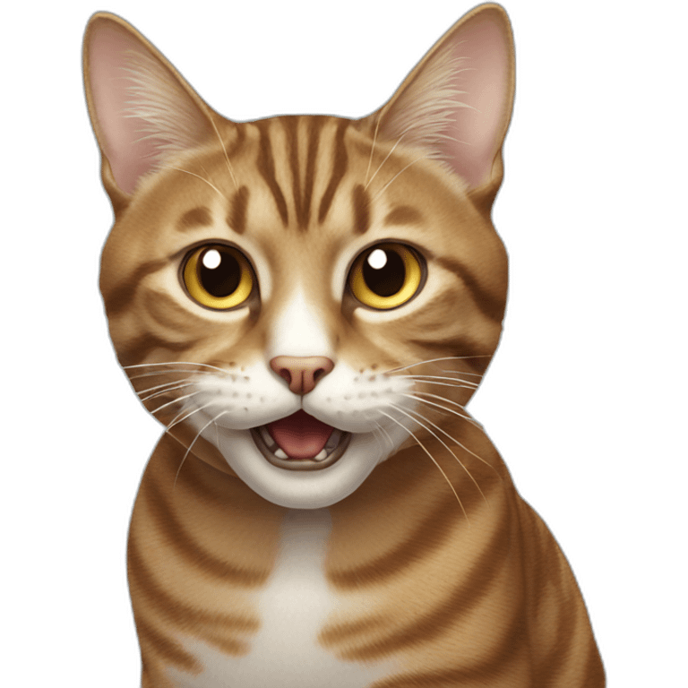 mad tabby cat with white nose emoji