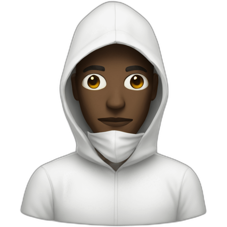 the man behind the white mask emoji