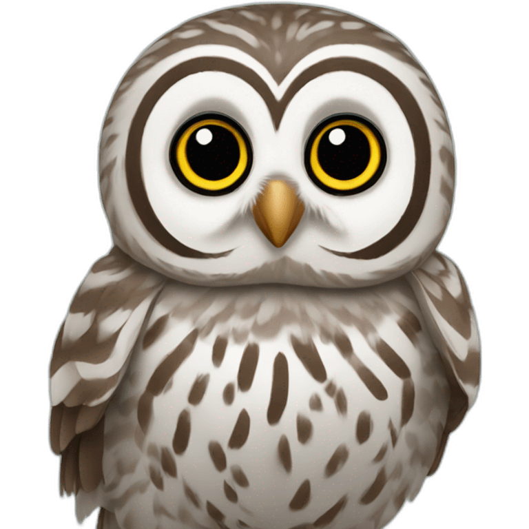 Baby Barred owl looking adorable  emoji