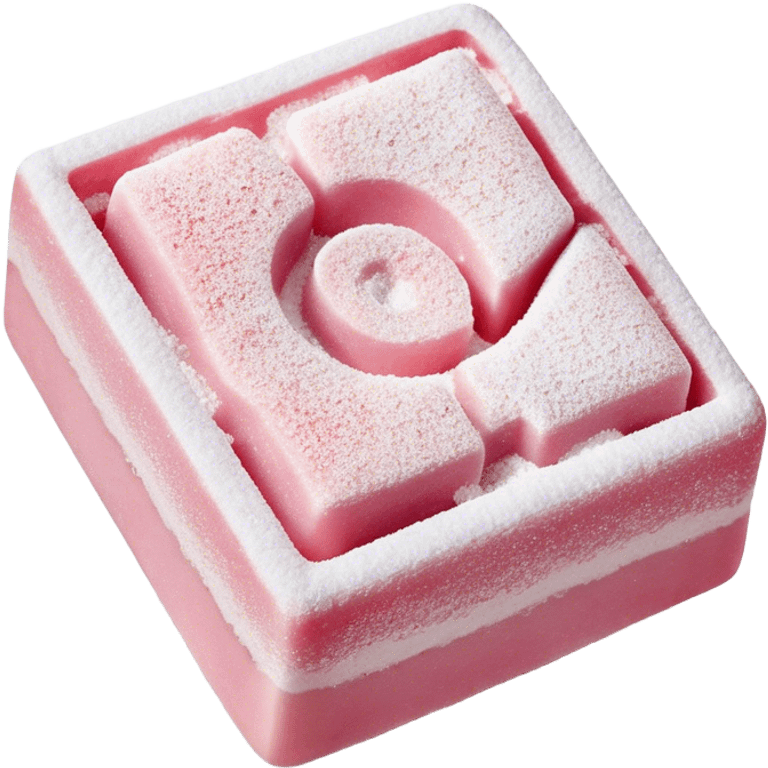 Turkish Delight Cinematic Realistic Turkish Delight Dessert Emoji, depicted as a single, delicate piece of Turkish delight dusted with powdered sugar, rendered with intricate textures and soft, inviting lighting. emoji