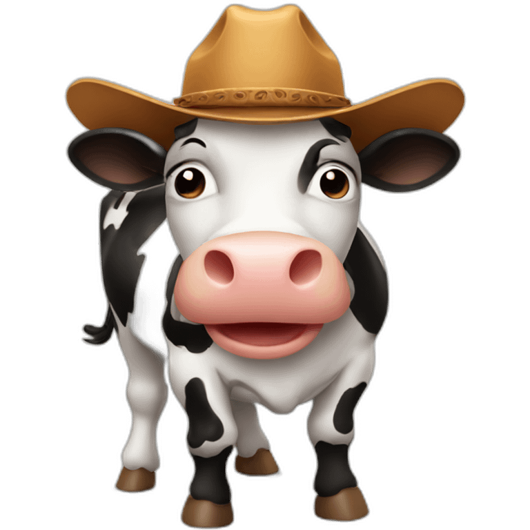 Cow with cowboy hat emoji