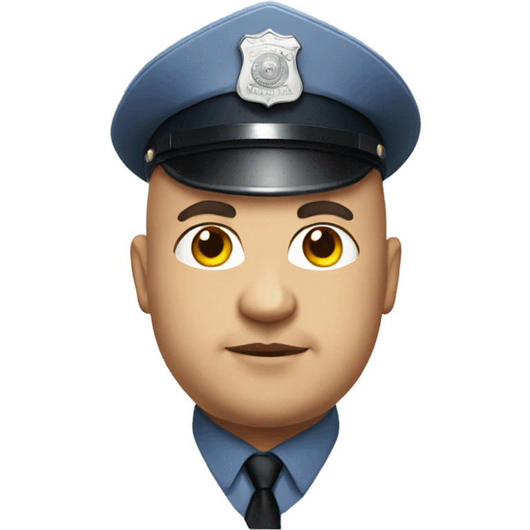 Bald fat police officer emoji