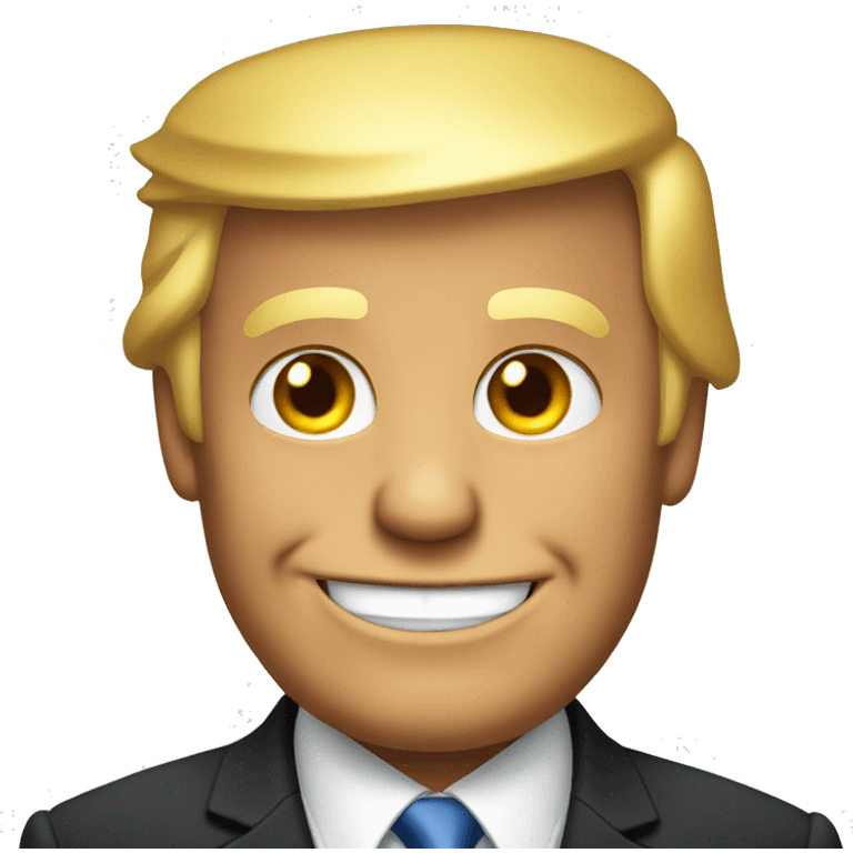 Donald Trump smiling in a suit emoji