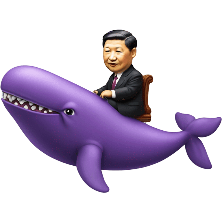 xi jinping riding purple whale emoji