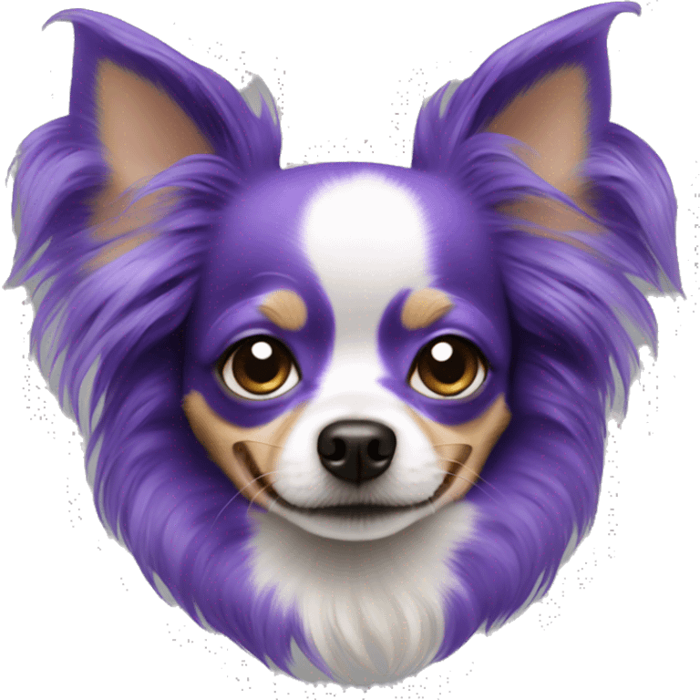 purple long-haired chihuahua face emoji