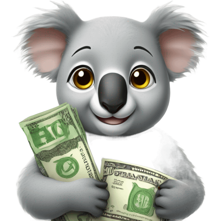 Koala with money bag emoji