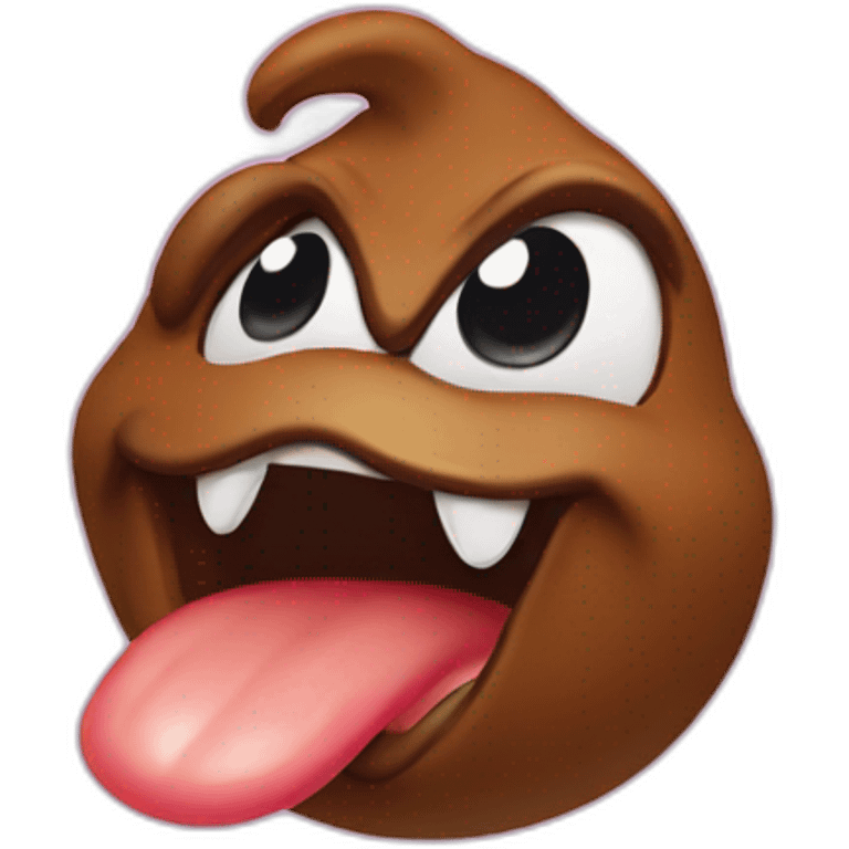 goomba licking its lips emoji