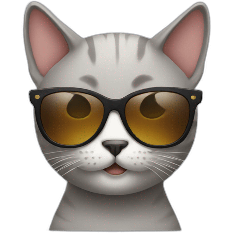 Cat with sunglasses emoji