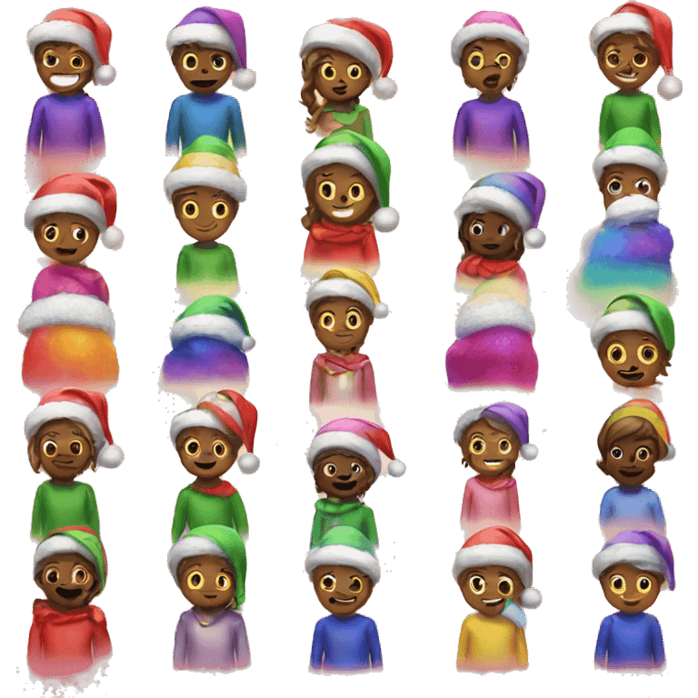 Rainbow Christmas  emoji