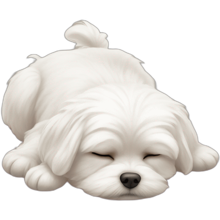 Maltese falling asleep emoji