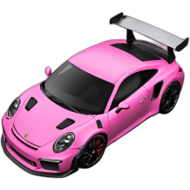 Pikachu on a pink gt3rs emoji