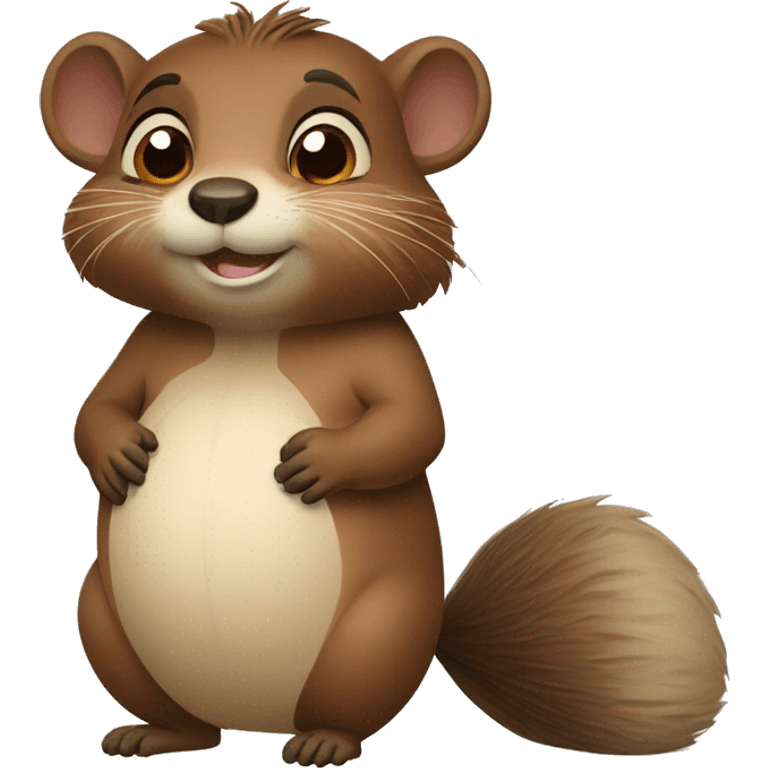 Pregnant female beaver in the style of zootopia  emoji