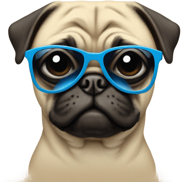 Pug in sunglasses emoji