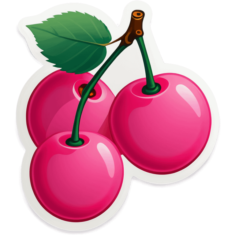 Pink cherry’s  emoji