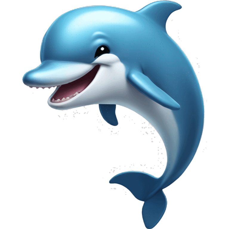 laughing dolphin with  emoji