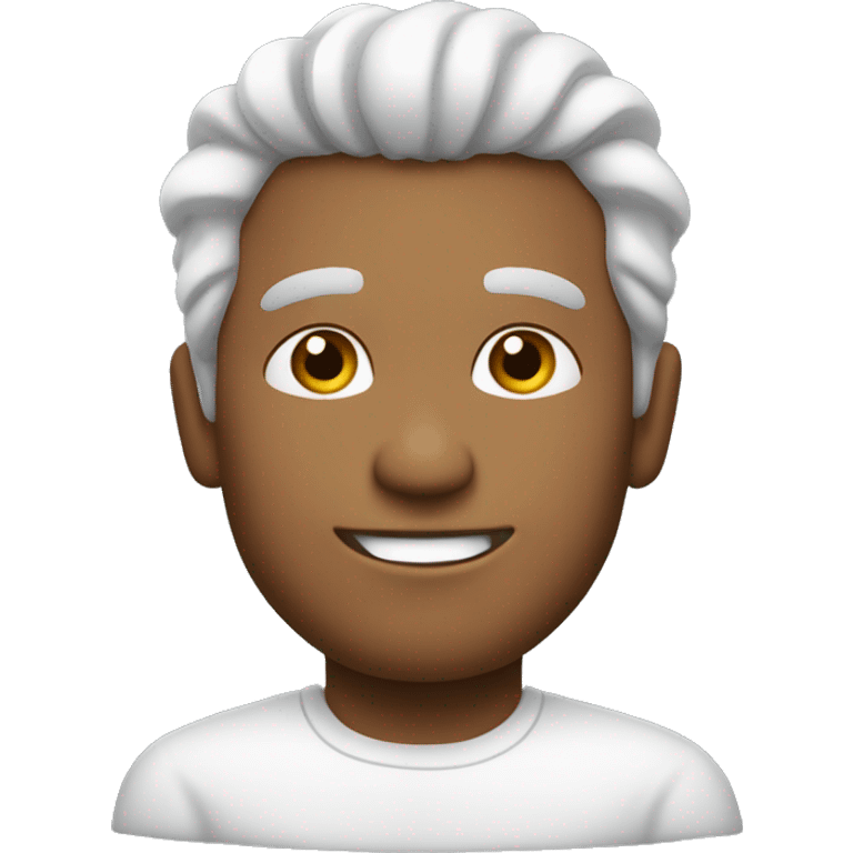 Hombre de piel blanca, con pelo de color negro   emoji