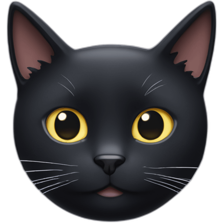 Studio Ghibli’s jiji the black cat with white tux and mustache emoji