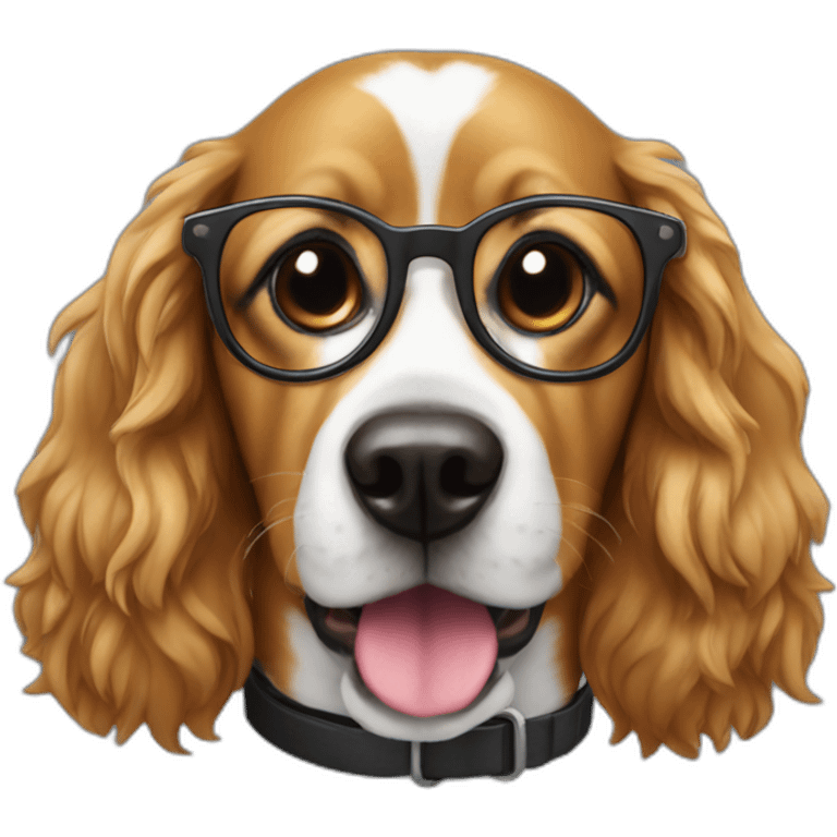 Dog-with-glasses-making-a-podcast emoji