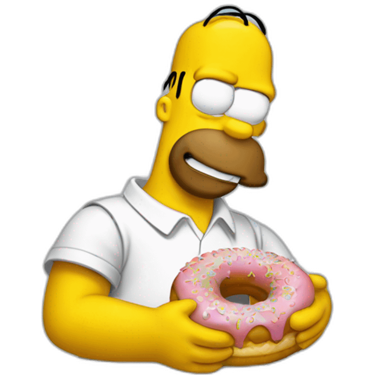 Homer Avec un donut emoji