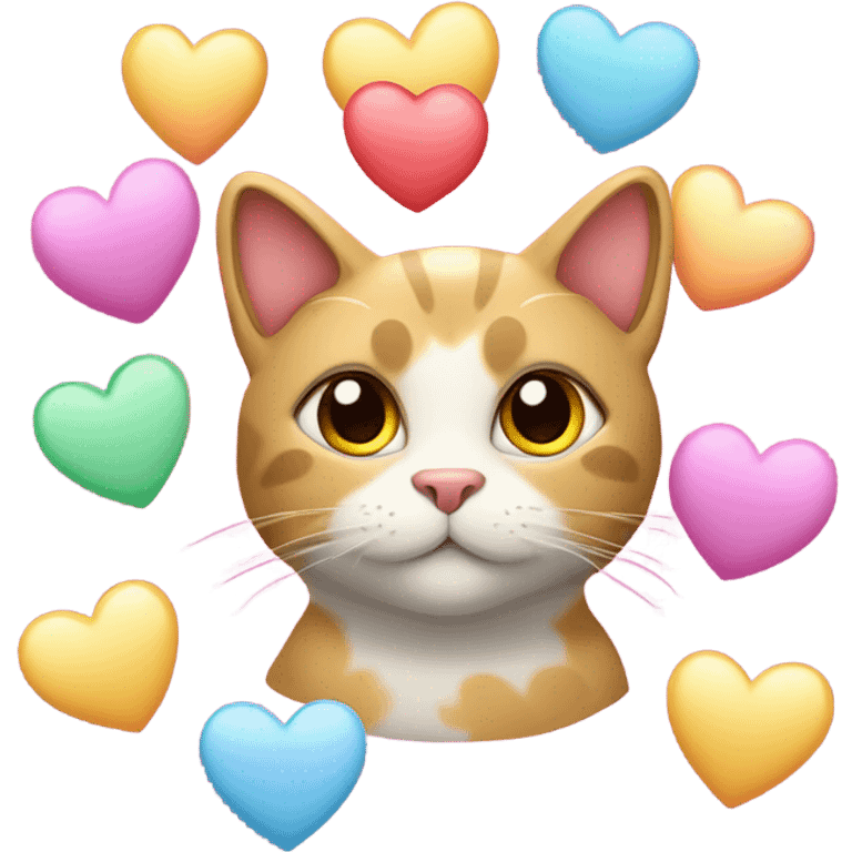 Cat with hearts  emoji