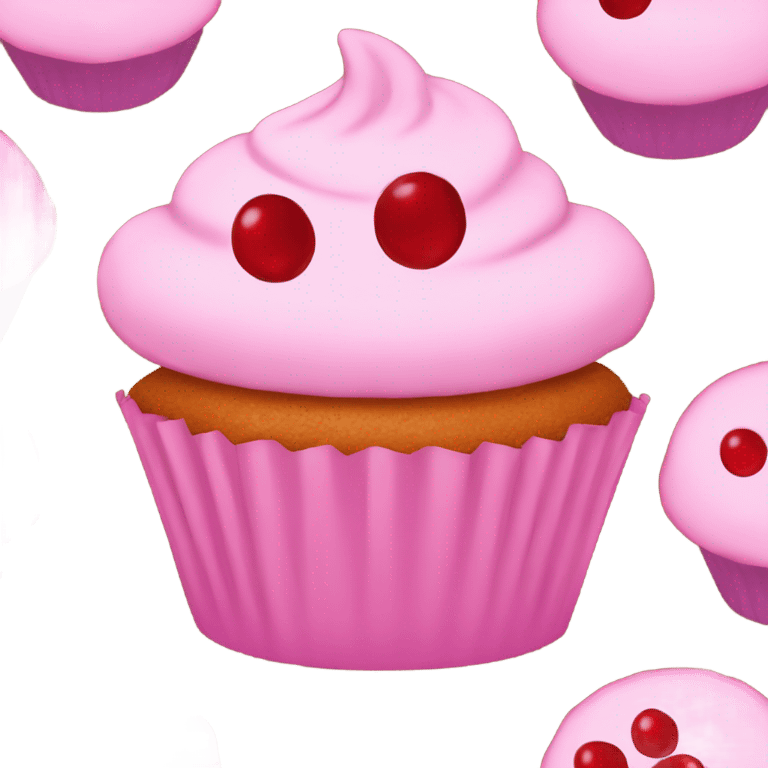 Cherry cupcake emoji