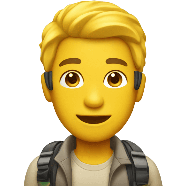 beach tour guide yellow skin emoji