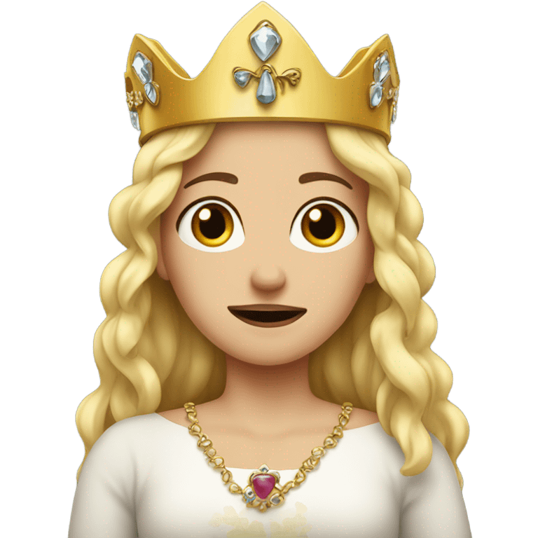 Heidi with crown tears streaming down face  emoji