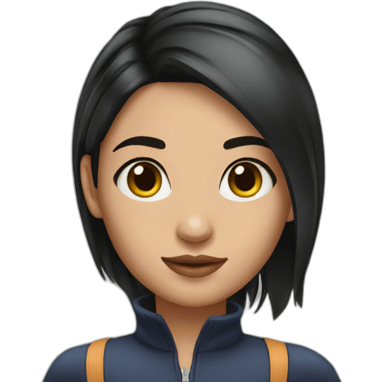 irina girl black hair emoji