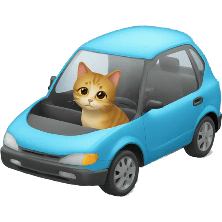 Un chat qui roule une voiture  emoji