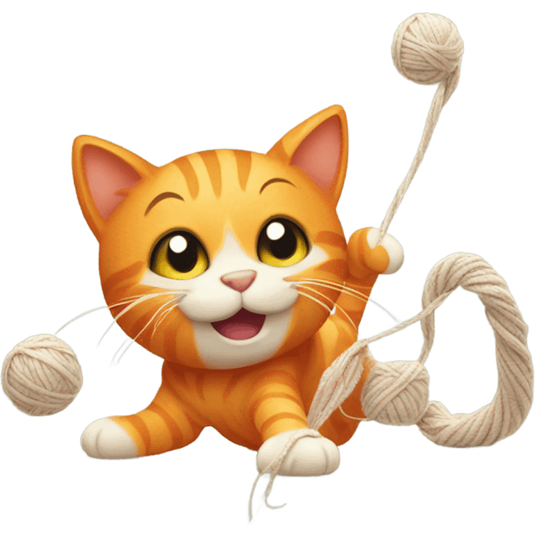 Orange cat playing  emoji