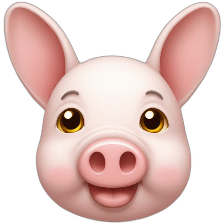 Cochon avec des oreilles de lapin emoji