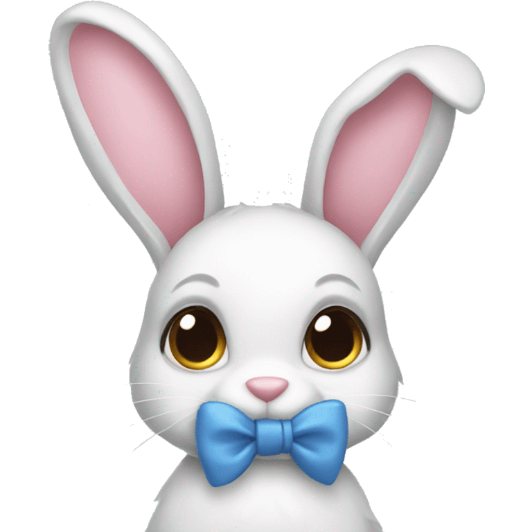 Bunny using bow emoji