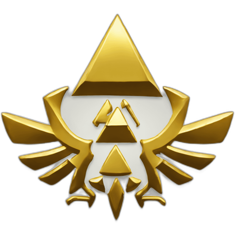 Zelda triforce symbol golden emoji