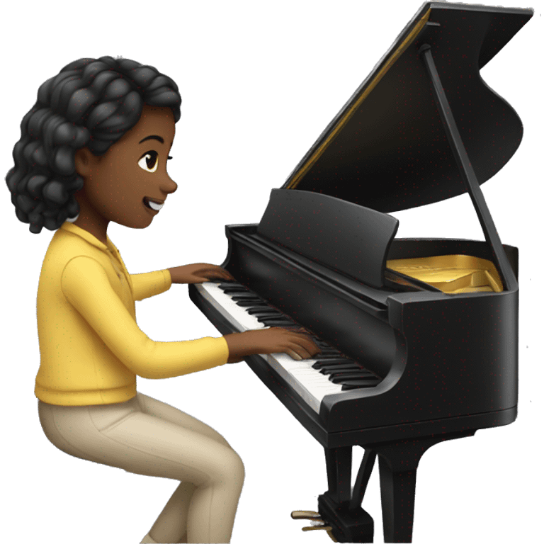 Girl playing piano emoji