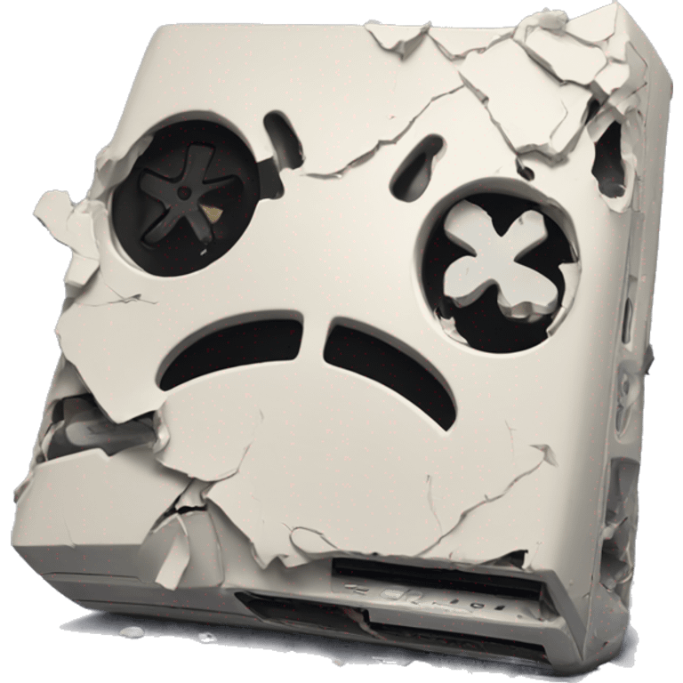 Smashed up PlayStation 5 Console emoji